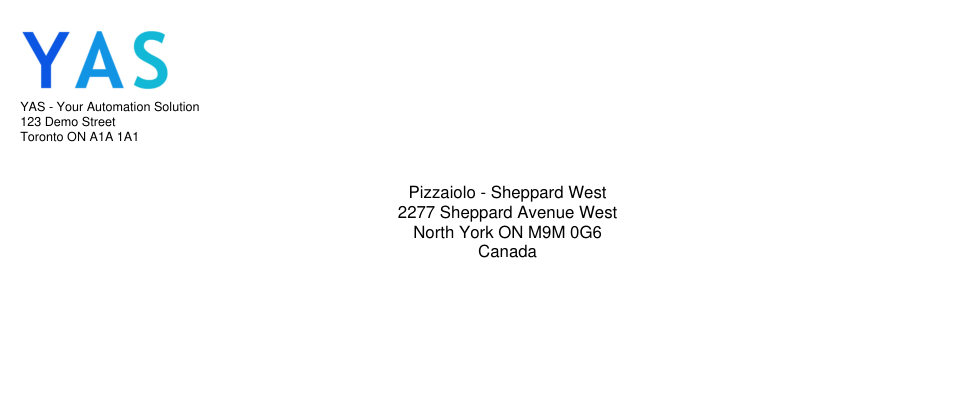 Generated envelope preview example one